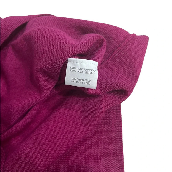 Trina Turk Long Sleeve V Neck Merino Wool Sweater Pink Women’s Size Small NWT - Picture 7 of 11